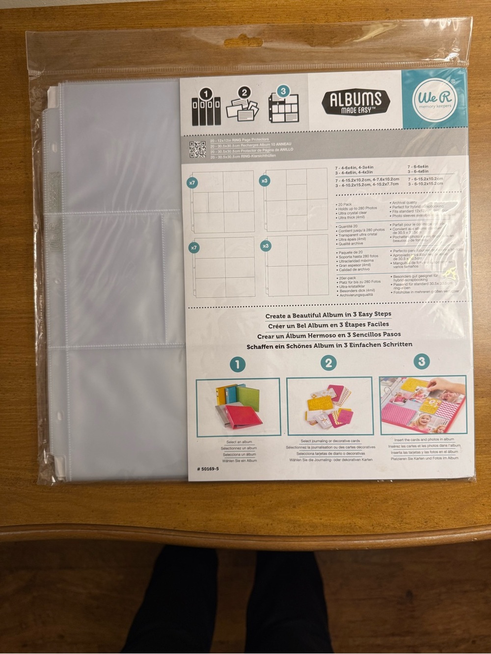 We R Memory Keepers Clear Photo Album Pages - White